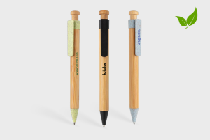 Bamboe pennen met tarwestro clip