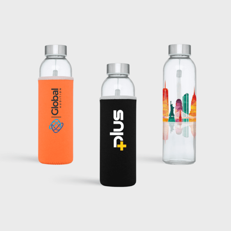 Glazen fles met neopreen hoes | 500 ml