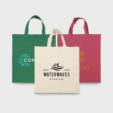 Katoenen tassen korte hengsels