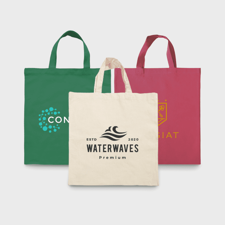 Katoenen tassen korte hengsels