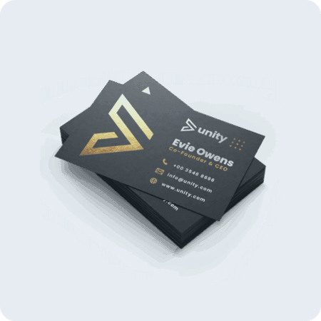 Luxe visitekaartjes van goud en metallic