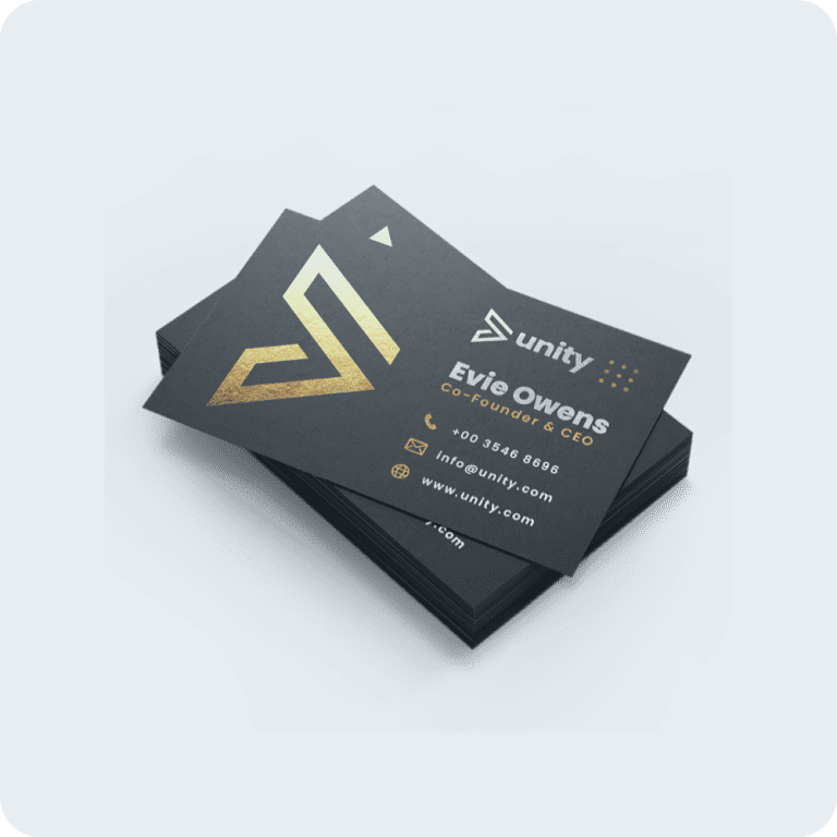 Luxe visitekaartjes van goud en metallic