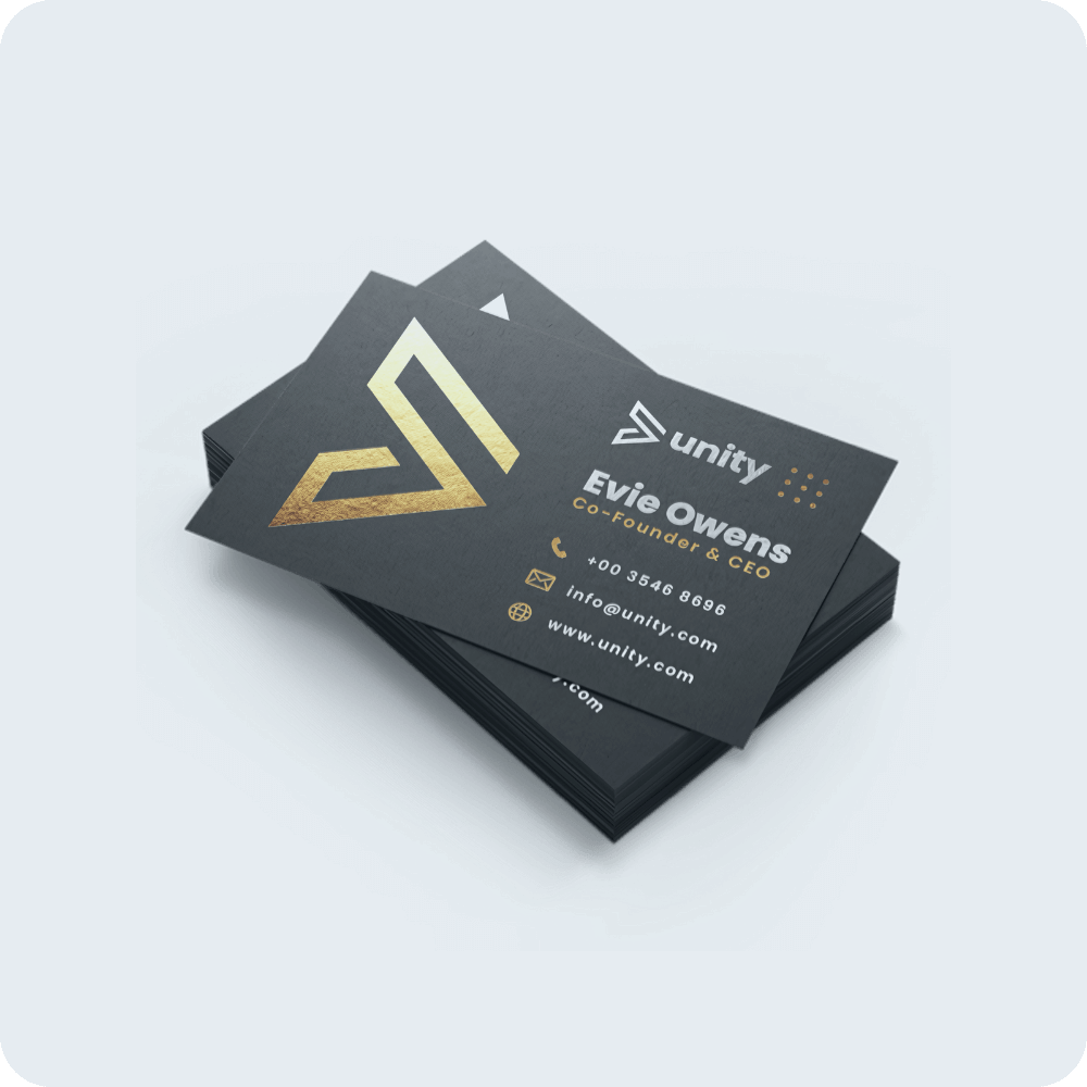 Luxe visitekaartjes van goud en metallic