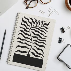 A5 olifantsgras notitieboekje met ringband