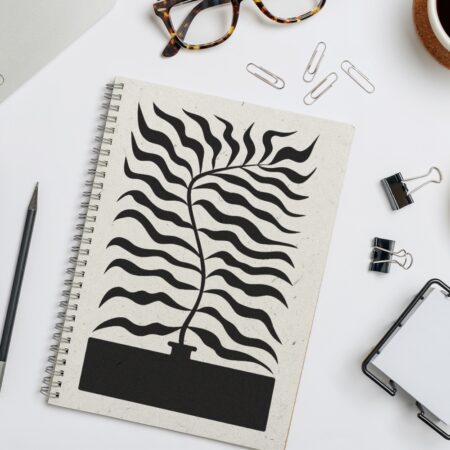 A5 olifantsgras notitieboekje met ringband