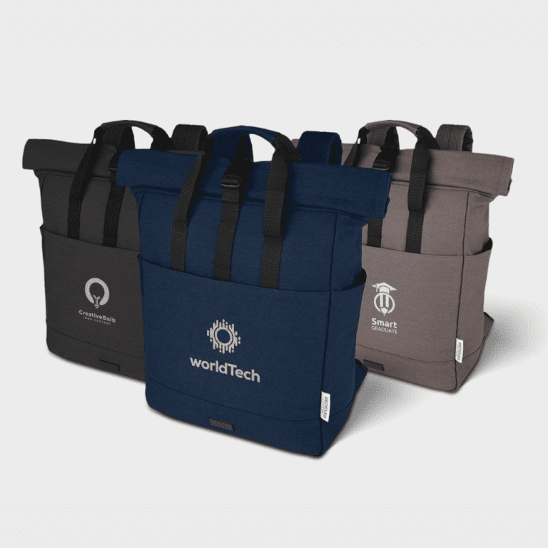 Gerecyclede canvas rolltop laptop rugzak
