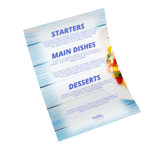 Ongevouwen Menukaarten
