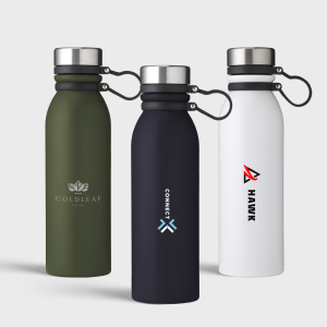 Thermosfles met siliconen draaglus