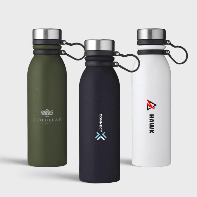 Thermosfles met siliconen draaglus