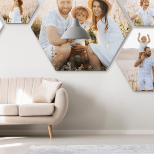 Akoestische hexagon fototegels