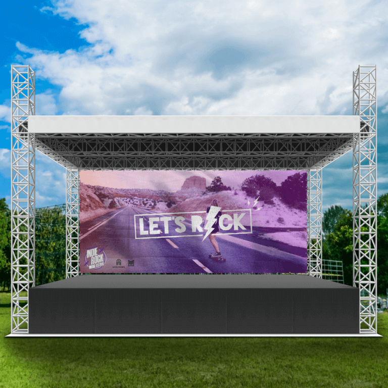 Professionele backdrop voor evenementen.