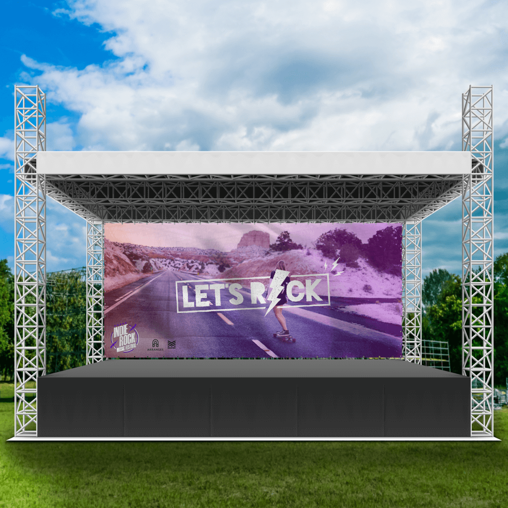 Professionele backdrop voor evenementen.