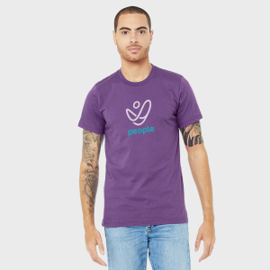 Premium unisex T-shirt met hoge ronde hals