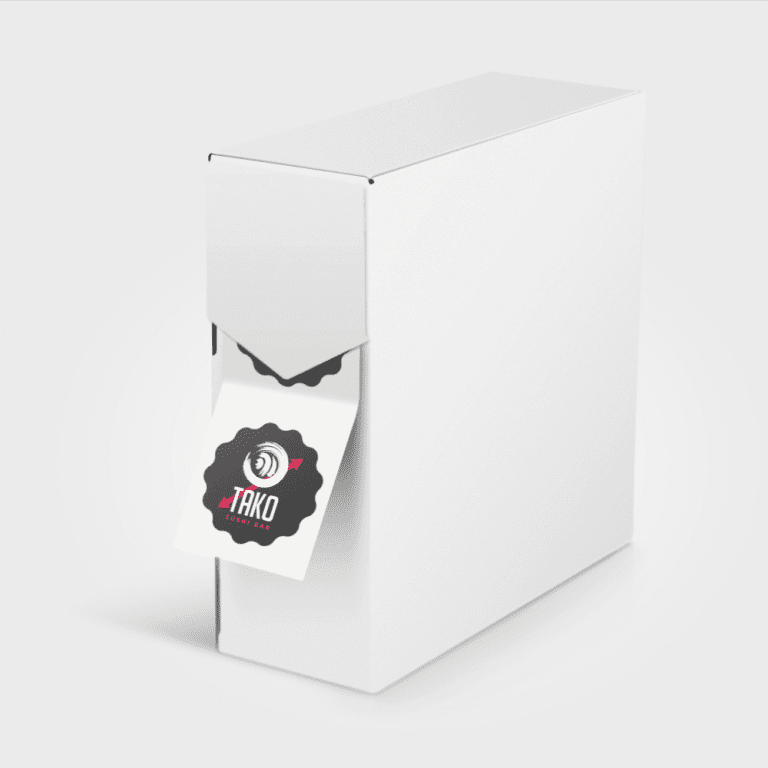 Eigen formaat stickers op rol