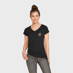 Premium dames T-shirt met V-hals semi-fit