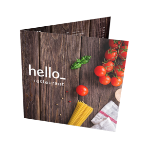 Enkel gevouwen menukaarten