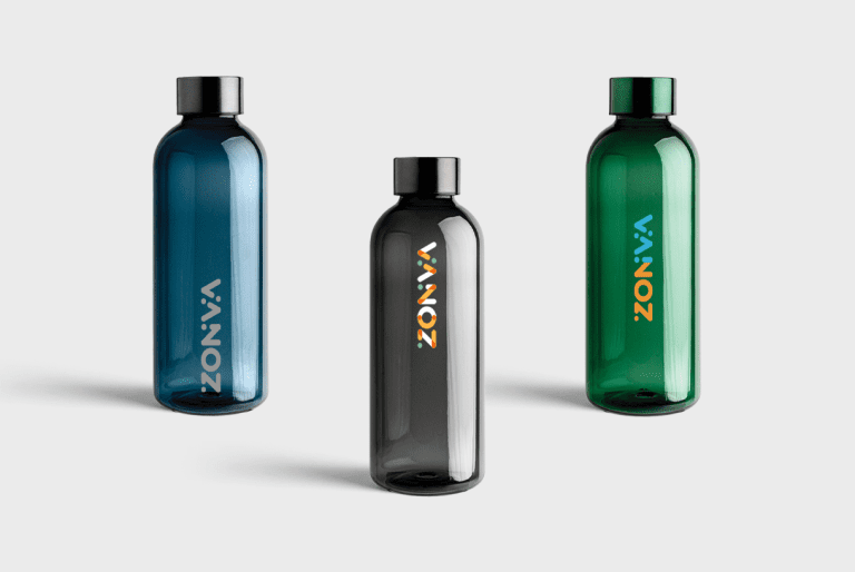 Lekvrije waterfles met metallic dop