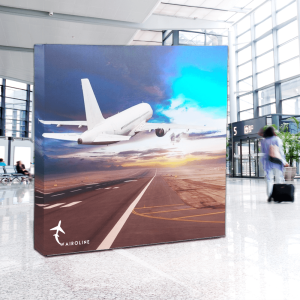 Beurswand met led display