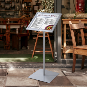 Menustandaard met LED verlichting