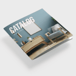 Brochure met oognieten als catalogus voor meubels