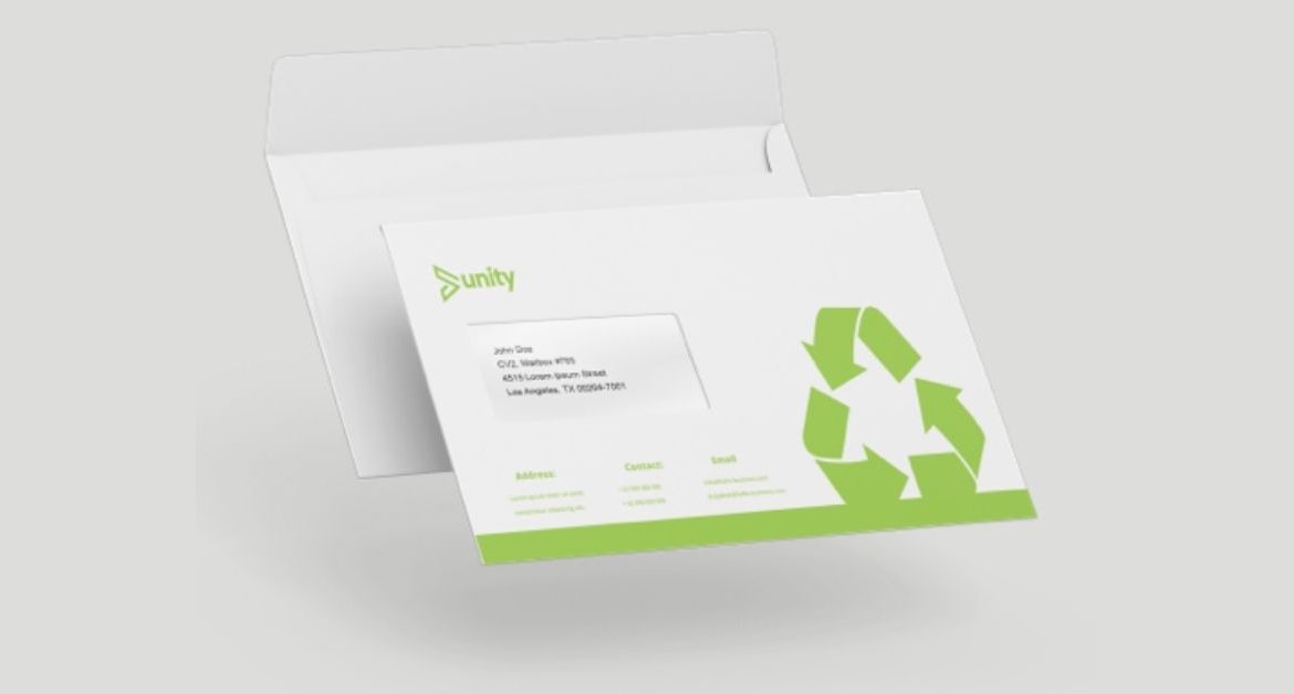 gerecyclede enveloppen