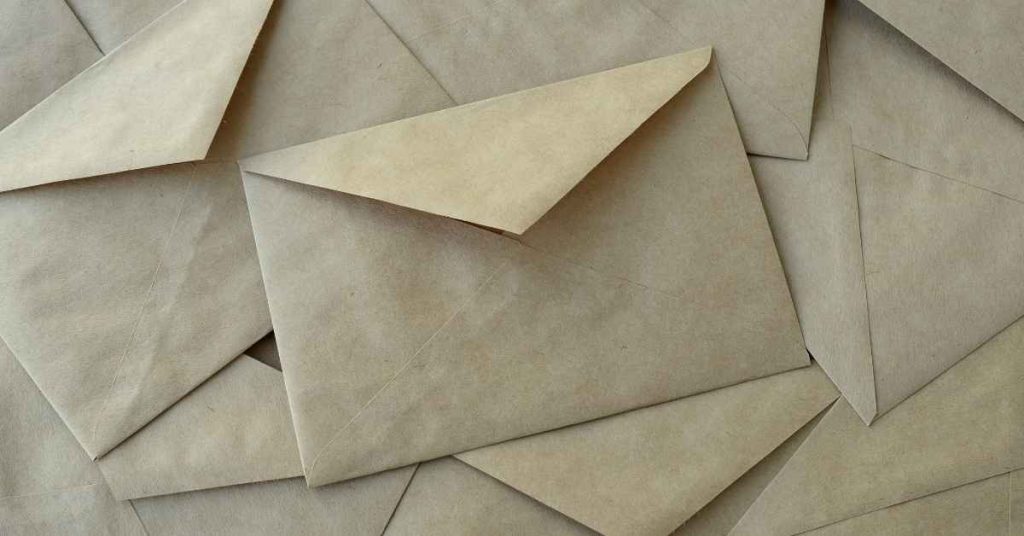 gerecyclede enveloppen